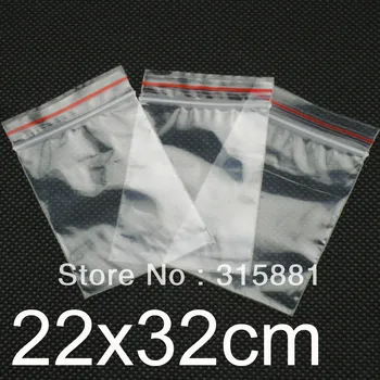 

Plastic zipper bag 22x32cm 100pcs/lot