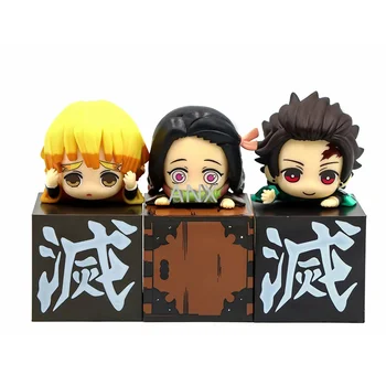 

9CM Anime Demon Slayer Figurine Tanjirou Nezuko PVC Action Figure Collectible Model Toy Doll Gift Agatsuma Zenitsu Figure
