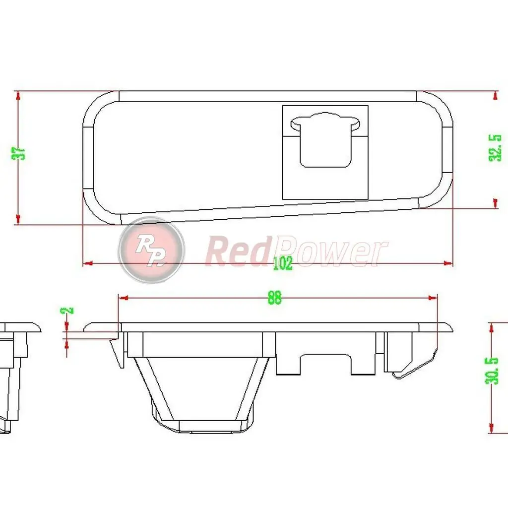 Штатная видеокамера парковки Redpower KIA196P Premium для KIA Rio Sedan(2011