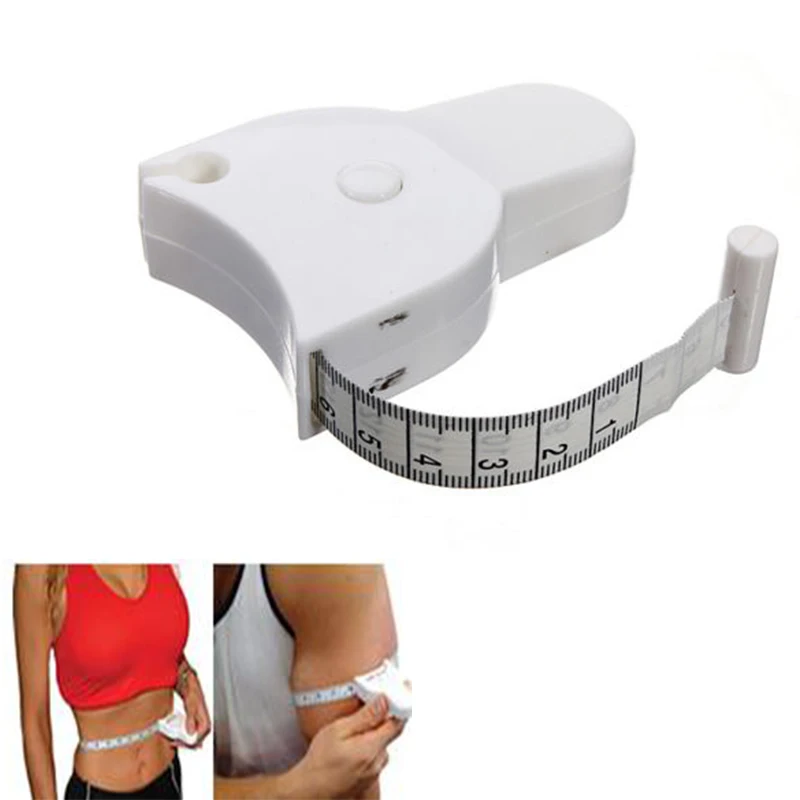 2pc Body Fat Caliper Body Mass Measuring Tape Tester Fitness Weight Loss Muscle 