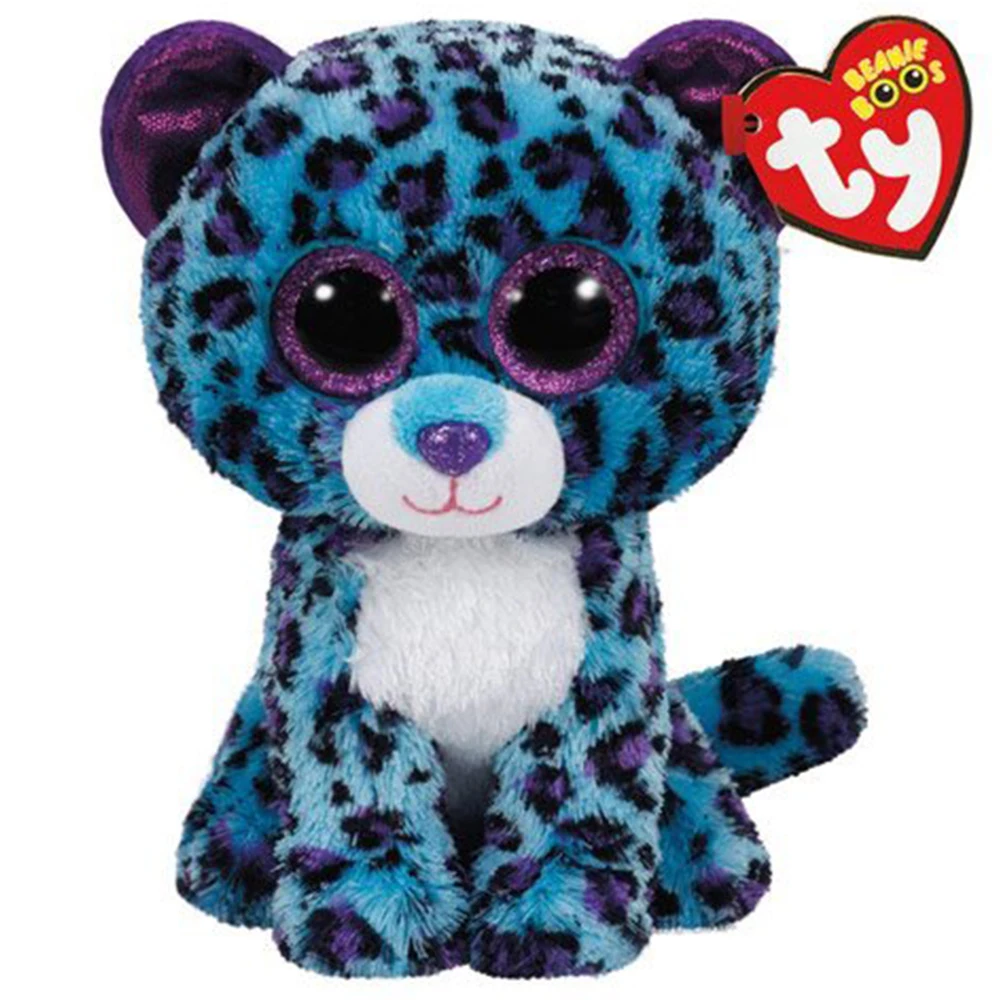 Оригинальные Boos 1" 40 см Lizzie the Leopard плюшевые животные дикая кошка кукла Большая мягкая с большими глазами чучело кукла игрушка с сердечком тег
