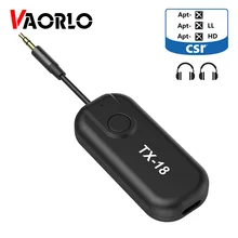 VAORLO CSR8670 5,0 Bluetooth Empfänger & Sender 2-in-1 3,5 MM AUX APTX APTXLL HD Niedrigen Latenz wireless Adapter Für Kopfhörer TV