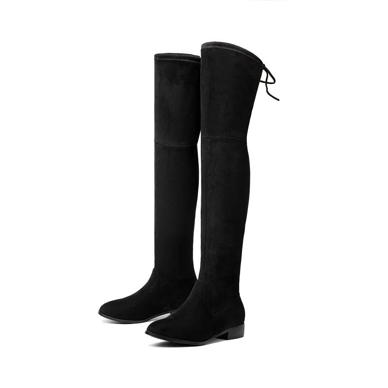 Женские сапоги выше колена на квадратном каблуке|Ботфорты| |