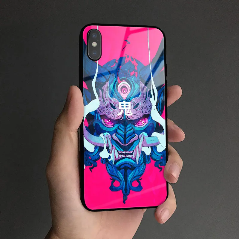 Чехол для телефона Hannya Oni с японской маской роскошный мягкий силиконовый