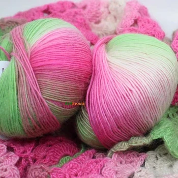 2 uds X50g hilado lana para crochet de lana hilo de tejer croche laine tejer a mano colorido blandas y finas