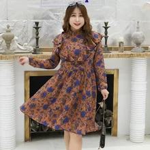 Весеннее Новое Стильное платье больших размеров шифоновое платье больших размеров для девочек поставка товаров 6168