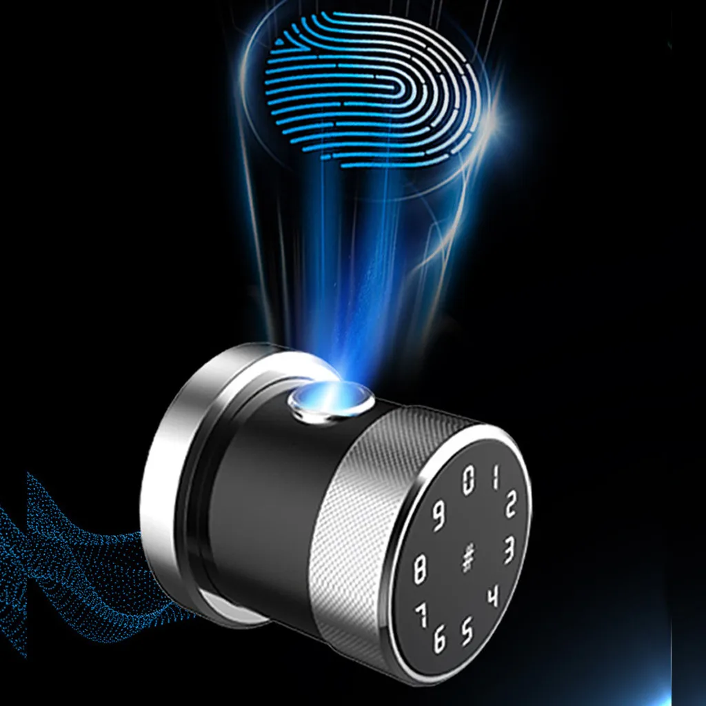

Smart Fingerprint Lock Light Luxury Smart Door Lock One Key Anti Golden Security Lock for Office Quick Unlock USB Rechargeable