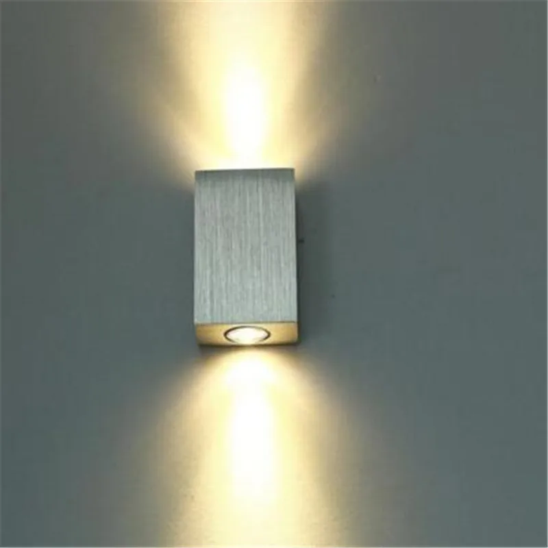 

Led Wall Lamp 2W Aluminm AC110v-260v Square Spot Light Modern Aluminm Home Decoration Light For Bedroom/Dinning Room/Restroom