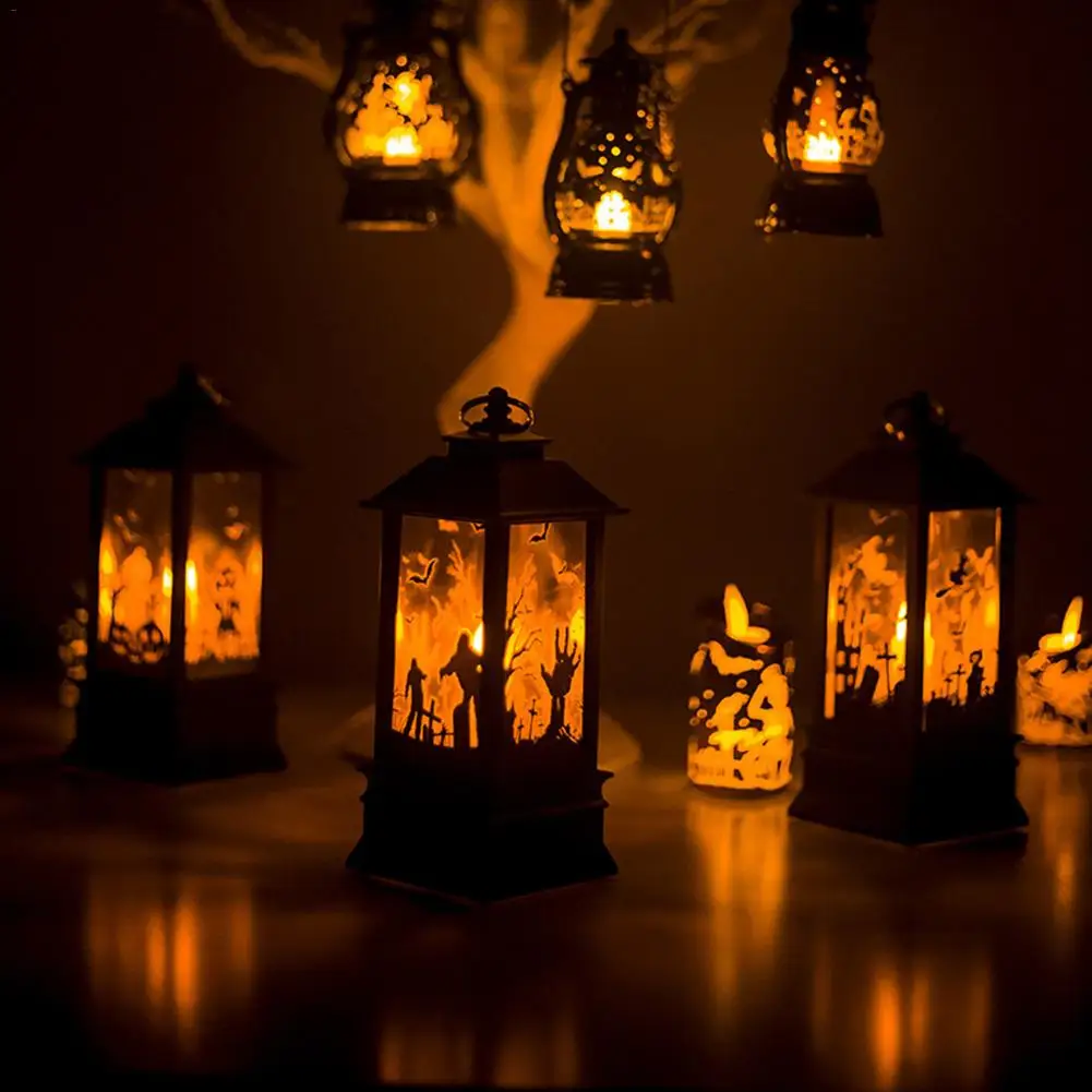 

Electric Halloween Candle Lamp LED Candle Simulation Flame Light Small Oil Candle Lamp Light for Halloween Party Decoration