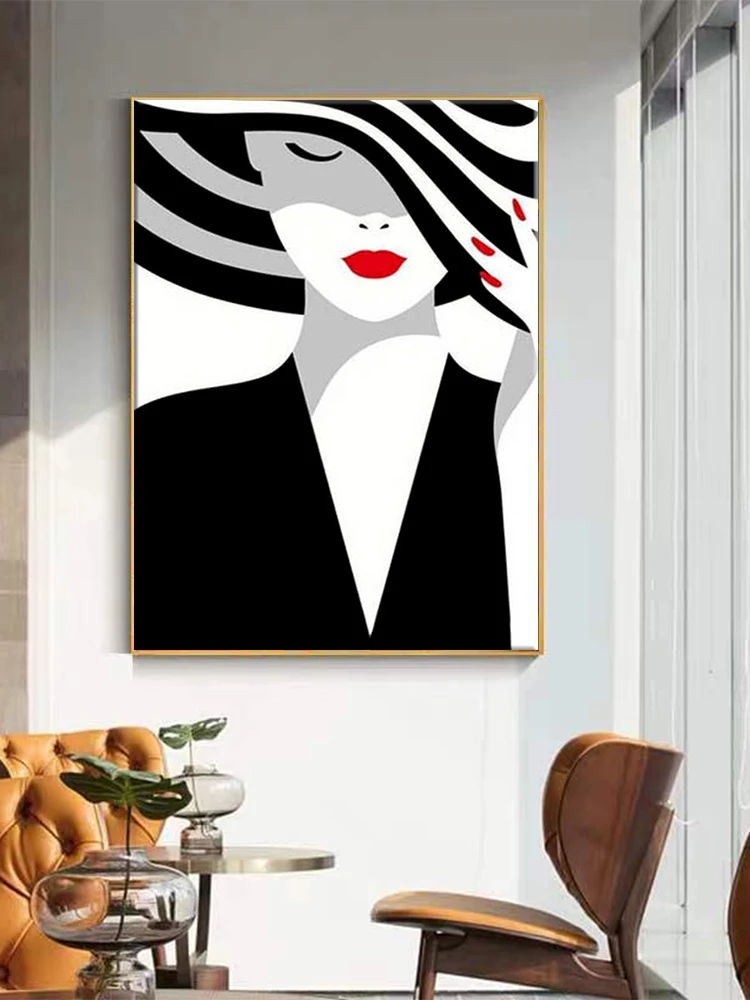 Fashion Girl Oil Painting By Numbers Kit On Canvas With Frame Handmade Drawing Paint For Adult Picture Color By Number Decor Art