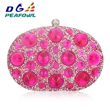 DG Peafowl гигантский светильник, Синие стразы, женские вечерние сумки, металлический минодьер, Свадебная вечеринка, кристалл, клатч, сумочка, официальные кошельки