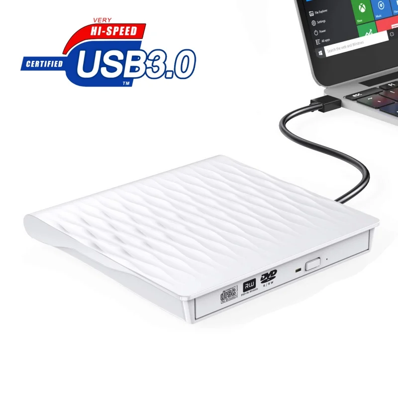 Красочный портативный внешний CD DVD привод USB 3 0 тонкий Rewriter горелки писатель
