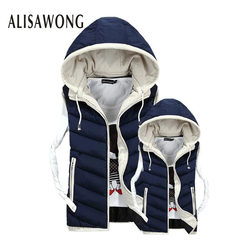 

New Winter Thicken Warm Vest Women Plus Size Zipper Slim Hooded Short Sleeveless Jacket Waistcoat Female Black Vest Top Clothes