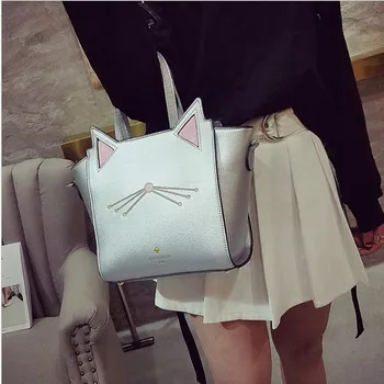 

Large Capacity Handbag Lovely Women's Cat Ear Shoulder Bag Messenger Bag BK