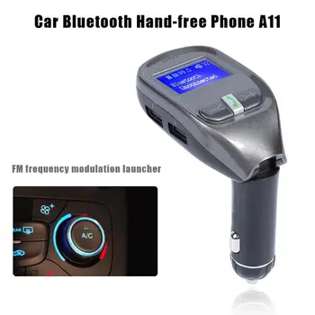 

A11 Handsfree Car Kit Bluetooth 4.2 FM Transmitter High Definition LCD Display Screen MP3 Music Player Dual USB Charger