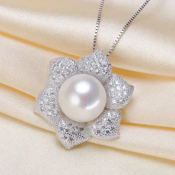 

Flower Pearl Pendant Mountings, Pendant Findings, Pendant Settings Jewelry Parts Fittings Jewellery Accessories, 10pcs/lot