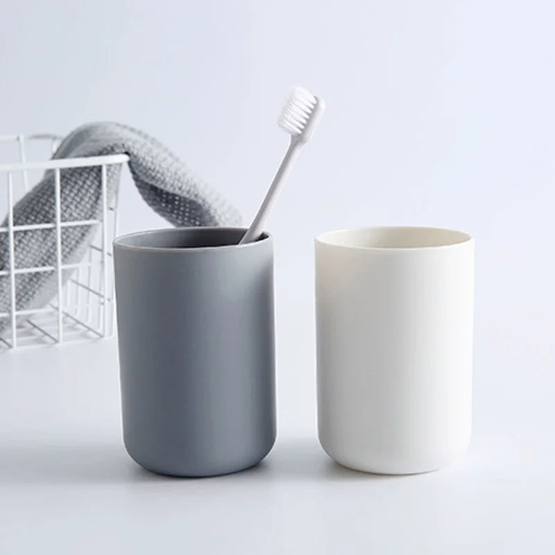 Creative Toothbrush Holder Simple Water Cup Toothbrush Storage Holder Wall Bathroom Brushing Cups Rack