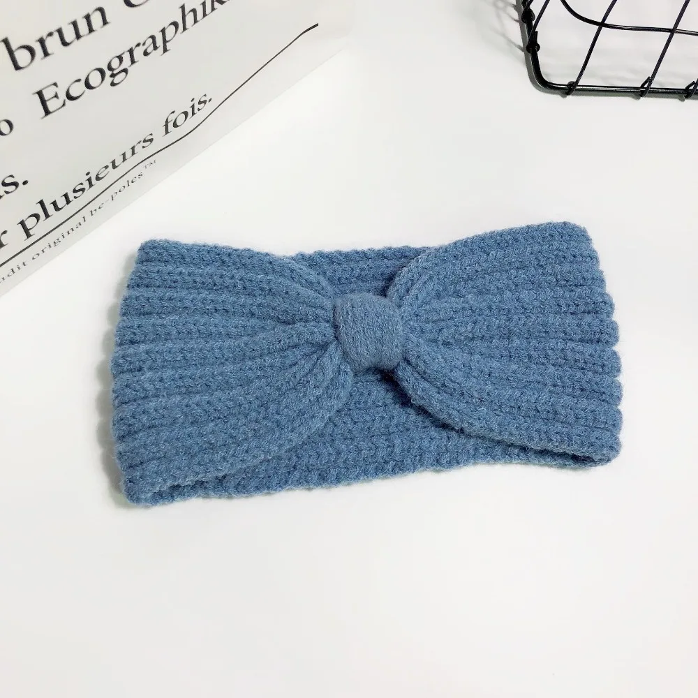 hair bow for ladies Quality Winter Knitted Headband For Women New Cotton Cashmere Hair Bands Warmer Headbands Fashion Lady Headwear Hair Accessories best hair clips