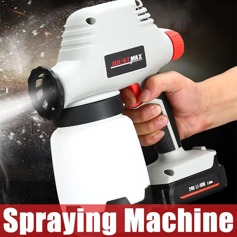 

New Type Cordless Electric Spray Guns Lithium Battery Charging Latex Paint Spraying Machine Home Hotel Electric Paint Sprayer