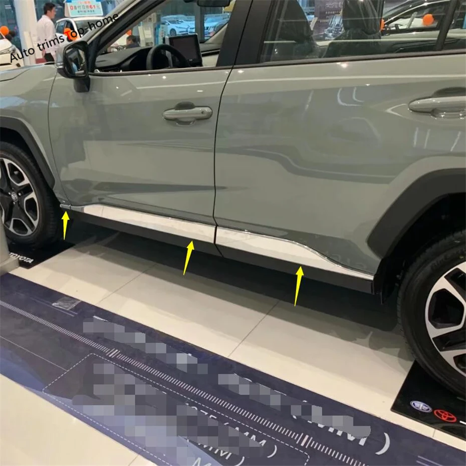 Yimaautotrims линия боковой двери отделка кузова акцент молдинг крышка ободок Стайлинг протектор подходит для TOYOTA RAV4 RAV 4