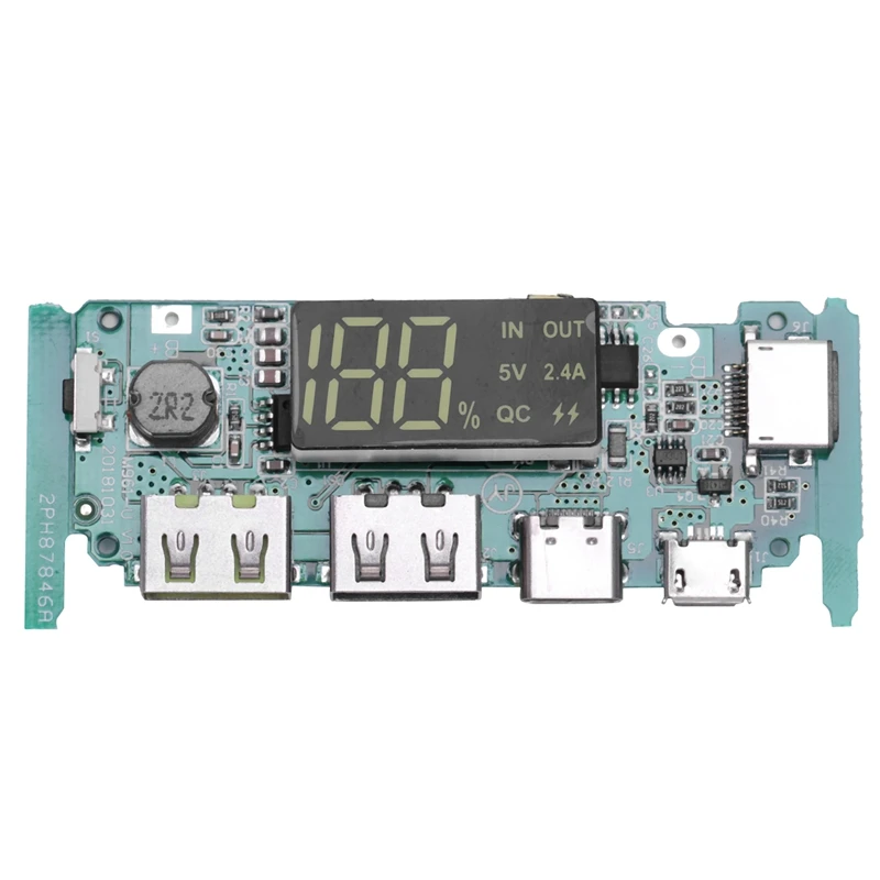

Boost 5V High Pass Qc3.0 Fast Charging Press Board With Digital Power Display Mobile Power Circuit Board