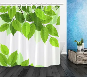 

Spring Leaves Tree Sprouting Waterproof Fabric Shower Curtain Bathroom Set