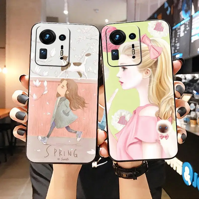Милый черный чехол для телефона Xiaomi Mix4 мужчин роскошный подарок противоударный