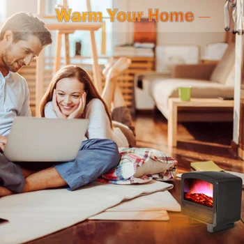 

3D Electric Fireplace Small Electric Space Heater Vertical Home Retro Heaters Namely Hot Type Heaters Office Electric Heaters