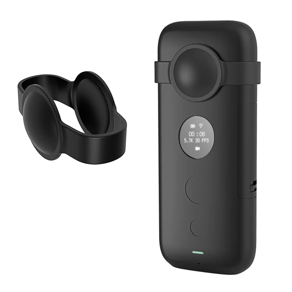 Силиконовый чехол аксессуары для Insta360 One X красный черный устойчивый к царапинам