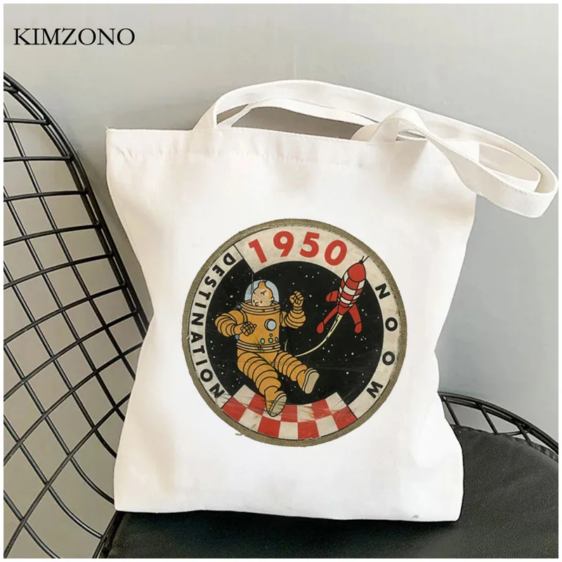 Tintin-bolsa de compras para compras, bolsas de reciclaje de comestibles, bolsas, bolsas ecológicas, bolsas de compras