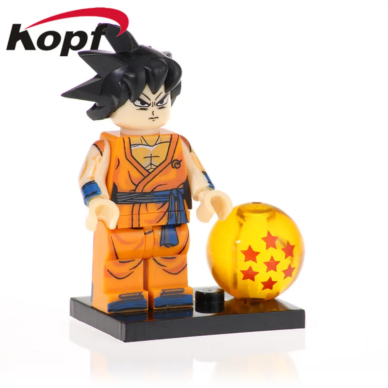 Одиночная Dragon Ball Z строительные блоки Klin Lan Qi Сунь Укун Gotenks коллекция экшн-фигурки подарки игрушки для детей PG1376 - Цвет: PG1375 Without Box