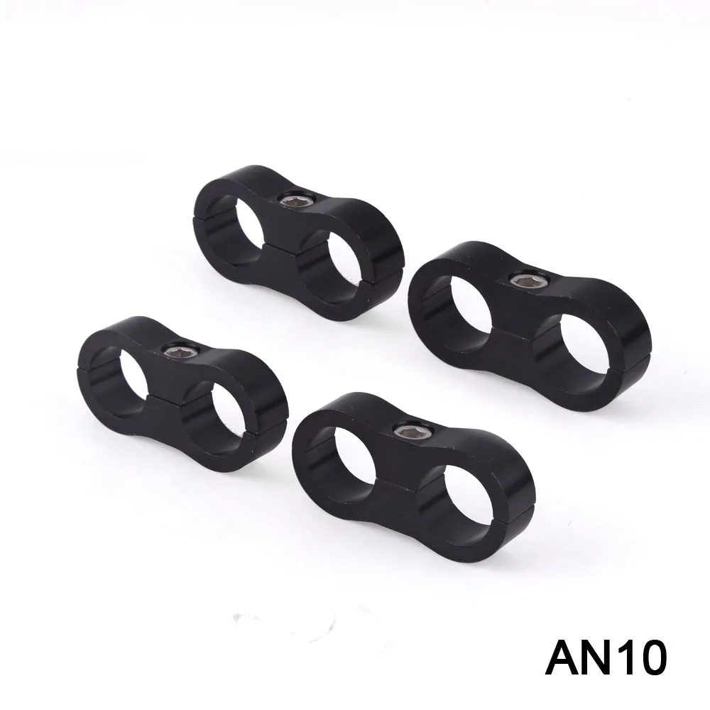 RASTP-4Pcs 20mm Billet AN10 Fuel Hose Tube Seprator Divider Clamp aluminum line separator RS-HR013-4pcs-AN10