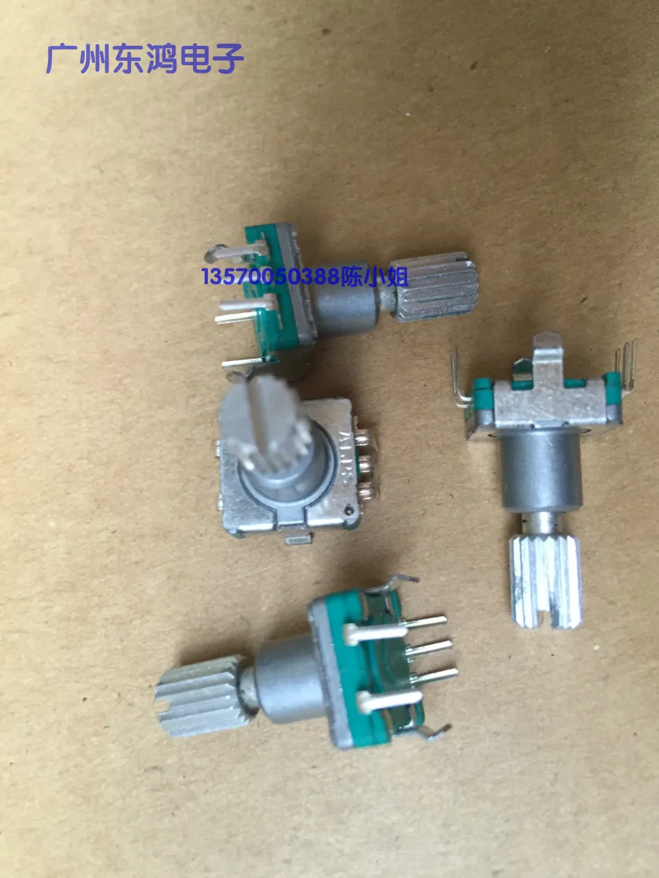 

2PCS/LOT ALPS Alps EC11 encoder with switch 30, positioning number 15, pulse spot, saw tooth shaft length 17MM