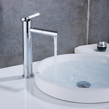 

High faucet 360 degree rotation Mixer tap Single lever sink faucet Chrome P31E
