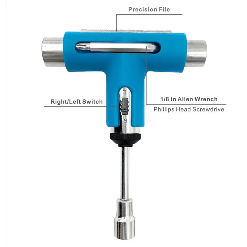 Skateboard Tool Roller Skate Scooter Adjusting T-Wrench Long board Fish Board Repair Tools L-type Head Spanner Screwdriver skateboard accessories skateboard tools