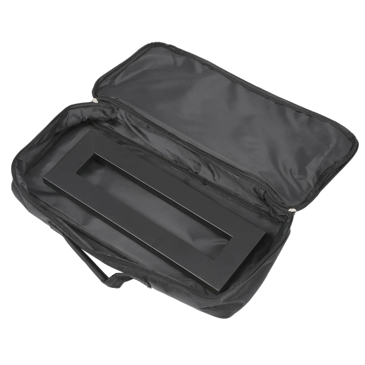 

Portable Guitar Pedal Board Black Aluminum Alloy with Carrying Bag Tapes Straps