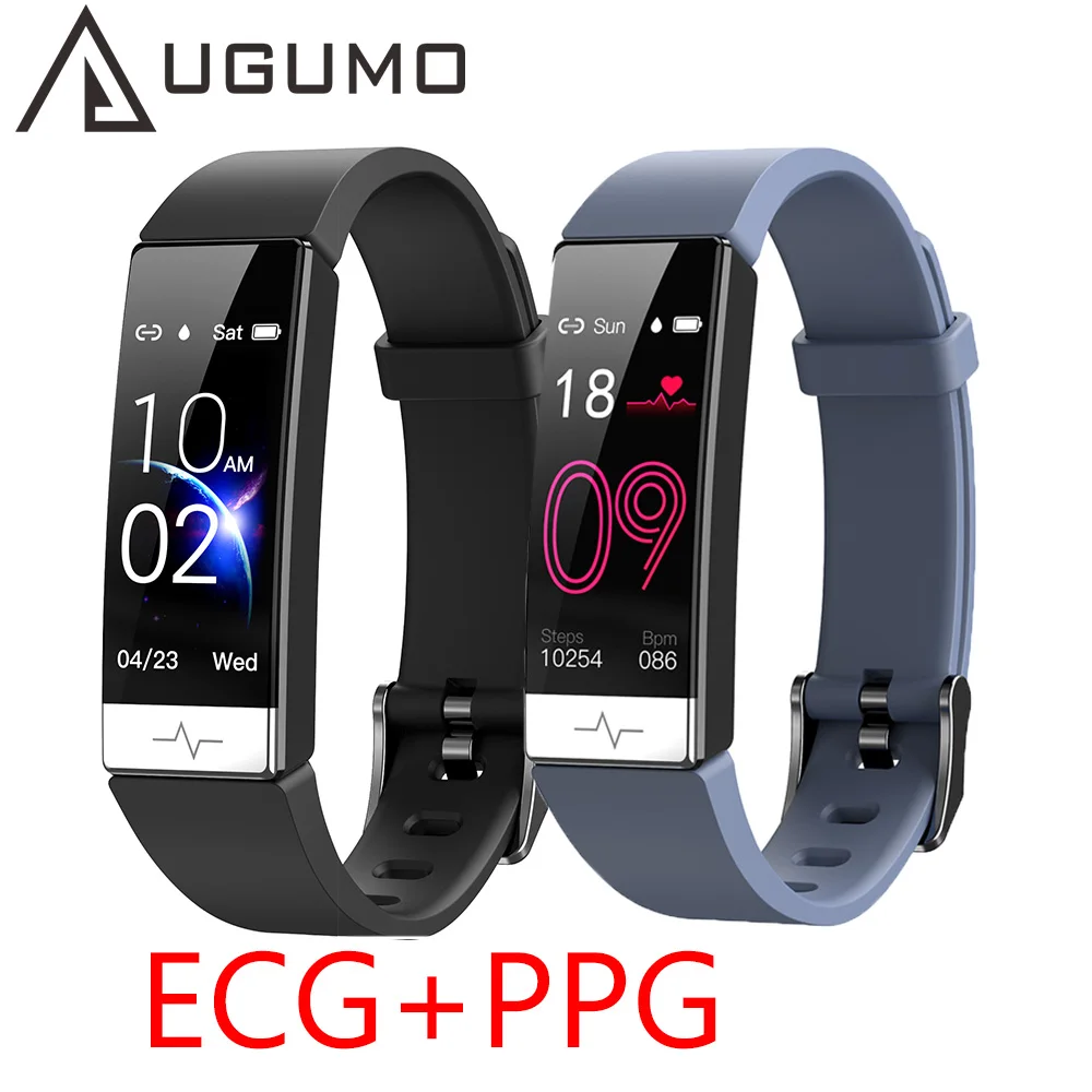 

UGUMO 2022 New Smart Watch Bracelet IP68 Waterproof SmartWatch ECG PPG HRV Heart Rate Monitor Blood Presures Health Bracelet