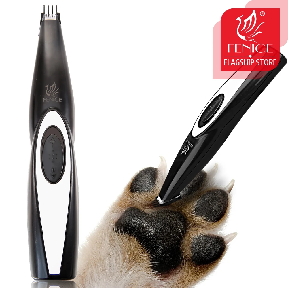Fenice Professional Pets Grooming Supplies Electric Clipper Trimmer USB Chargeable Trimming Tools for Pet Face Feet Eyes Ears
