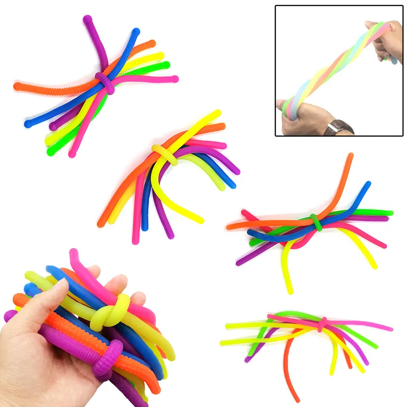 6 PCS Drawstring Toy DIY Braided Bracelet Decompression Soft Rubber Noodle Rope Party Favors Kid Birthday Giveaway Gift,Pinata 6 PCS Drawstring Toy DIY Braided Bracelet Decompression Soft Rubber Noodle Rope Party Favors Kid Birthday Giveaway Gift,Pinata