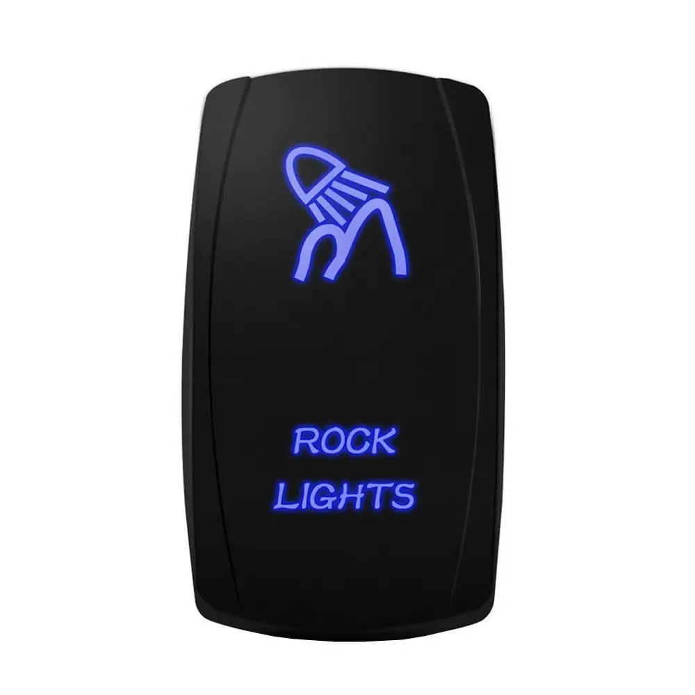 

12-24V Car Rock LIGHTS 12V 20A Toggle Rocker Switch Blue LED Light 5Pin ON OFF