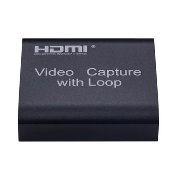 

HDMI Capture Card Video Capture 4K 1080P USB 2.0 HDMI Input Video Capture Card Grabber + Loop Output for PS4 Game Live Streaming