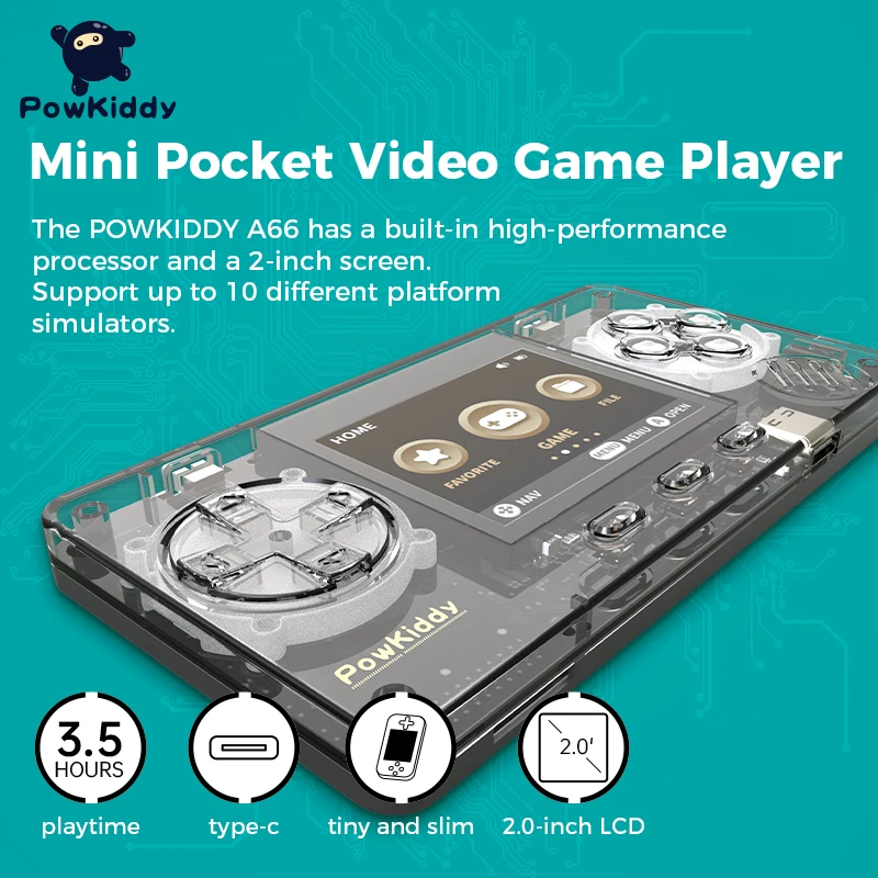 POWKIDDY TRIMUI Ultra-Small Mini Transparent Metal Shell Game Console Supports Adding ROM Children's Cheap Gifts | Электроника