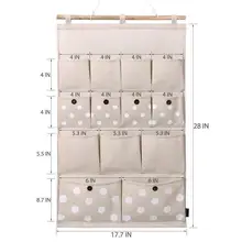 Домашняя льняная/хлопковая ткань 13 карманов настенная дверь подвесные корзины сумка для хранения Органайзер-30