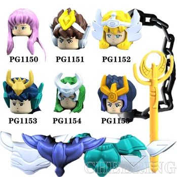 

Single Sale Building Blocks knights of the zodiac Saint Seiya Athena Shiryu Glacier Bricks Figures For Children Toys Gift PG8128