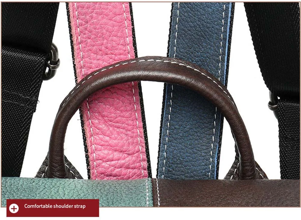 Lukegear рюкзак из натуральной кожи, женские разноцветные рюкзаки, прочные ретро сумки
