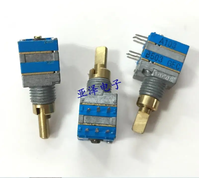 

2PCS/LOT TOCOS TP96D96E20 double shaft double potentiometer A10K and B50K axis 15MM double adjustable potentiometer