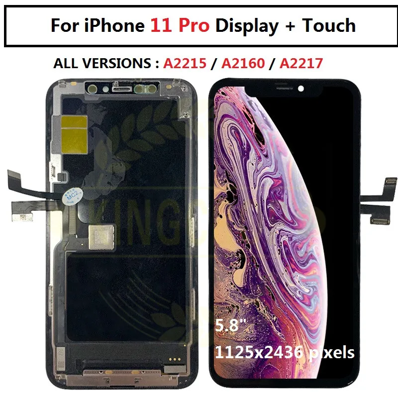 Для iPhone 11 ЖК-дисплей сенсорный экран дигитайзер для iPhone 11 Pro Max lcd A2215 A2160 A2217 для iPhone 11 pro A2218 A2161 A2220
