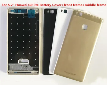 

Battery Back Cover For Huawei G9 /P9 Lite Phone Housing +middle frame for huawei P9 LITE Replacement Parts(with a face masks)