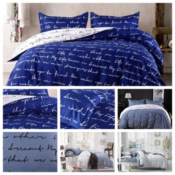 

2020 New Pattern Fation Printing 2/3 Pcs Duvet Cover Set 1 Quilt Cover + 1/2 Pcs Pillow Cases Single Twin Double Full Queen King