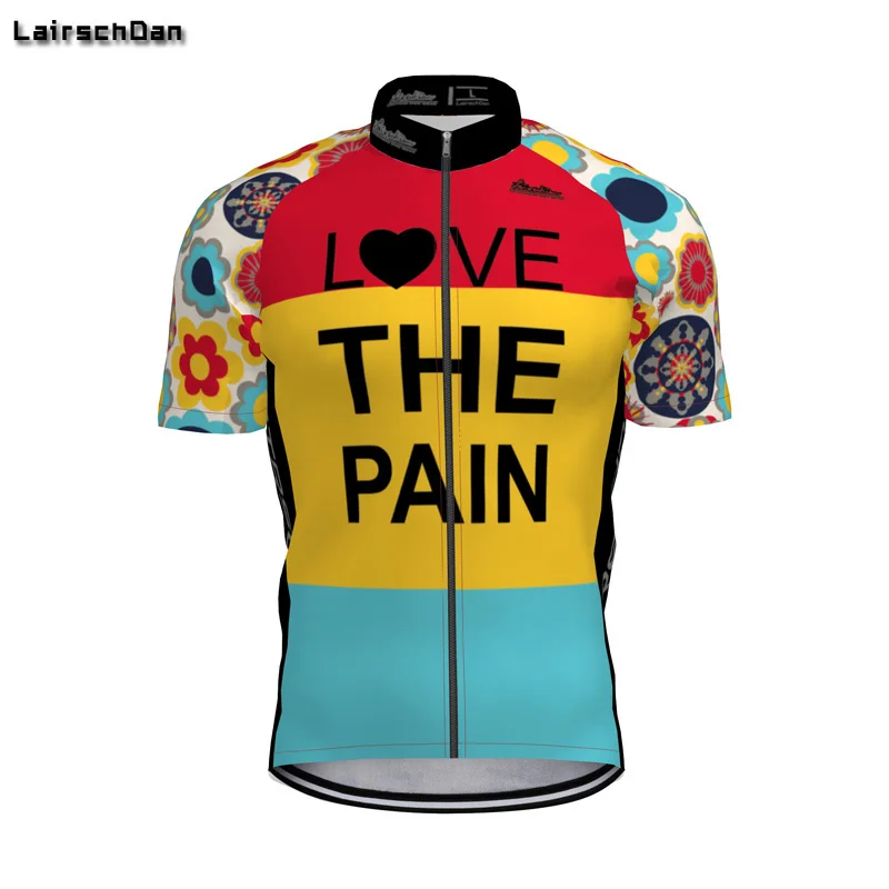 SPTGRVO LairschDan Забавный любовь боль для мужчин/женщин Велоспорт Джерси нагрудник короткий набор комплект одежды для велоспорта велосипедная одежда снаряжение для велосипеда - Цвет: Слоновая кость